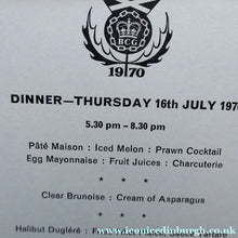 Load image into Gallery viewer, Official Menu Samples Compiled for the Commonwealth Games. EDINBURGH 1970. VERY Rare Survivor
