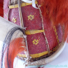 Load image into Gallery viewer, Vintage / Antique Nagaland Naga Woven Helmet Decorated with Goat Hair and Tusks
