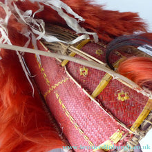 Load image into Gallery viewer, Vintage / Antique Nagaland Naga Woven Helmet Decorated with Goat Hair and Tusks
