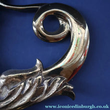Load image into Gallery viewer, Old Venetian Polished Brass Gondola Hippocampus Oar Lock. Mounted on Heavy Carved Stone Base
