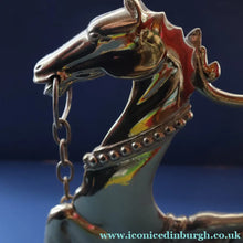 Load image into Gallery viewer, Old Venetian Polished Brass Gondola Hippocampus Oar Lock. Mounted on Heavy Carved Stone Base
