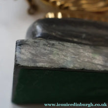 Load image into Gallery viewer, Old Venetian Polished Brass Gondola Hippocampus Oar Lock. Mounted on Heavy Carved Stone Base

