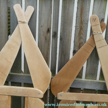 Load image into Gallery viewer, PAIR of Quirky Vintage Wooden Jumper Stretcher Frames with Moveable Limb Sections
