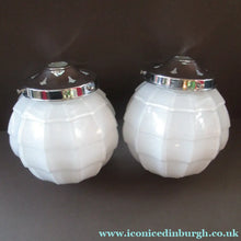 Load image into Gallery viewer, 1930s Opaque White Milk Glass Art Deco Hanging Globe Shade
