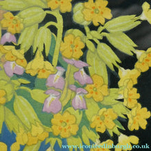 Load image into Gallery viewer, COWSLIPS. Original 1920s Colour Woodcut by John Hall Thorpe
