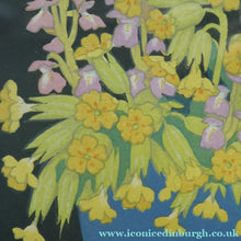 Load image into Gallery viewer, COWSLIPS. Original 1920s Colour Woodcut by John Hall Thorpe
