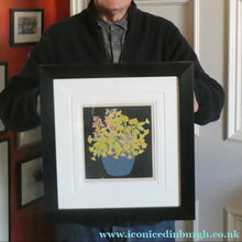 Load image into Gallery viewer, COWSLIPS. Original 1920s Colour Woodcut by John Hall Thorpe
