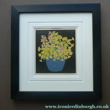 Load image into Gallery viewer, COWSLIPS. Original 1920s Colour Woodcut by John Hall Thorpe
