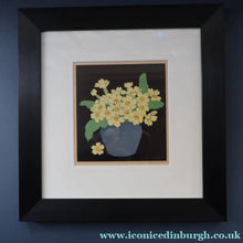 Load image into Gallery viewer, Original 1920s Colour Woodcut by John Hall Thorpe (1874 - 1947) PRIMROSES. Pencil Signed 
