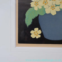 Load image into Gallery viewer, Original 1920s Colour Woodcut by John Hall Thorpe (1874 - 1947) PRIMROSES. Pencil Signed 
