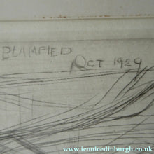 Load image into Gallery viewer, 1920s Etching by Edmund Blampied The Market Argument

