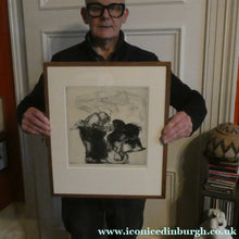 Load image into Gallery viewer, ORIGINAL 1920s Etching &amp; Drypoint by EDMUND BLAMPIED (1886 - 1966). The Market Argument. Signed in ink - British Prints
