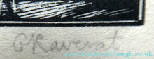 Load image into Gallery viewer, 1920s Wood Engraving by Gwen Raveret The Barber's Shop France
