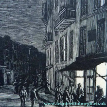 Load image into Gallery viewer, 1920s Wood Engraving by Gwen Raveret The Barber's Shop France
