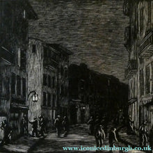 Load image into Gallery viewer, 1920s Wood Engraving by Gwen Raveret The Barber's Shop France
