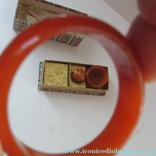 Load image into Gallery viewer, Art Deco Genuine Amber Bakelite Breakfast Set in Original Presentation Box
