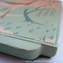 Load image into Gallery viewer, ORIGINAL 1930s Art Deco Plaster Wall Plaque. Hand Painted Image of a Reindeer
