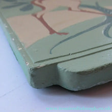 Load image into Gallery viewer, ORIGINAL 1930s Art Deco Plaster Wall Plaque. Hand Painted Image of a Reindeer
