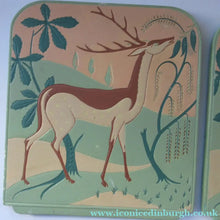 Load image into Gallery viewer, ORIGINAL 1930s Art Deco Plaster Wall Plaque. Hand Painted Image of a Reindeer
