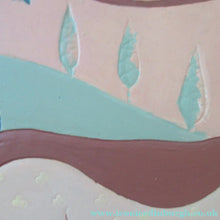 Load image into Gallery viewer, ORIGINAL 1930s Art Deco Plaster Wall Plaque. Hand Painted Image of a Reindeer
