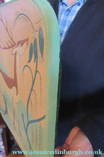 Load image into Gallery viewer, ORIGINAL 1930s Art Deco Plaster Wall Plaque. Hand Painted Image of a Reindeer
