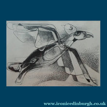 Load image into Gallery viewer, ORIGINAL 1940s German Lithograph by Curt Lahs (1893- 1958). ’Flying Bird’. Pencil Signed - International Art
