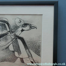 Load image into Gallery viewer, 1940s German Lithograph by Curt Lahs (1893- 1958). "Flying Bird". Pencil Signed
