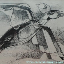 Load image into Gallery viewer, 1940s German Lithograph by Curt Lahs (1893- 1958). "Flying Bird". Pencil Signed
