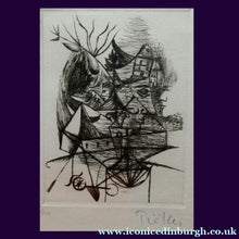 Load image into Gallery viewer, ORIGINAL 1940s SURREALIST German Etching by Heinz Trokes (1913 - 1977). Pencil Signed
