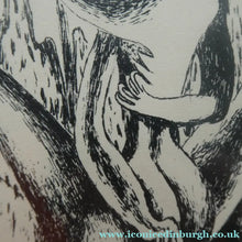 Load image into Gallery viewer, ORIGINAL 1940s German Lithograph by Mac (Max) Zimmermann (1912 - 1995). "Zwei Figuren" Pencil Signed

