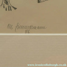 Load image into Gallery viewer, ORIGINAL 1940s German Lithograph by Mac (Max) Zimmermann (1912 - 1995). "Zwei Figuren" Pencil Signed
