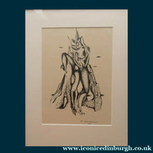 Load image into Gallery viewer, ORIGINAL 1940s SURREALIST German Lithograph by Mac (Max) Zimmermann (1912 - 1995). "Zwei Figuren". Pencil Signed
