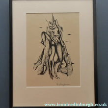 Load image into Gallery viewer, ORIGINAL 1940s German Lithograph by Mac (Max) Zimmermann (1912 - 1995). "Zwei Figuren" Pencil Signed
