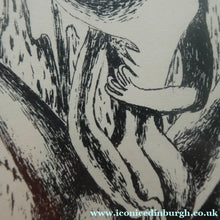 Load image into Gallery viewer, ORIGINAL 1940s German Lithograph by Mac (Max) Zimmermann (1912 - 1995). "Zwei Figuren" Pencil Signed
