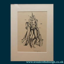 Load image into Gallery viewer, ORIGINAL 1940s SURREALIST German Lithograph by Mac (Max) Zimmermann (1912 - 1995). "Zwei Figuren". Pencil Signed
