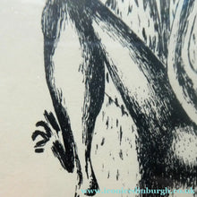 Load image into Gallery viewer, ORIGINAL 1940s German Lithograph by Mac (Max) Zimmermann (1912 - 1995). "Zwei Figuren" Pencil Signed
