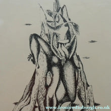 Load image into Gallery viewer, ORIGINAL 1940s German Lithograph by Mac (Max) Zimmermann (1912 - 1995). "Zwei Figuren" Pencil Signed
