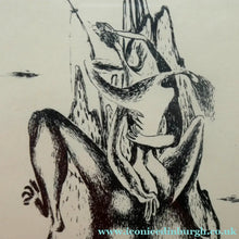 Load image into Gallery viewer, ORIGINAL 1940s German Lithograph by Mac (Max) Zimmermann (1912 - 1995). "Zwei Figuren" Pencil Signed
