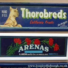 Load image into Gallery viewer, Vintage 1940s American Fruit Box Labels Framed
