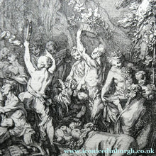 Load image into Gallery viewer, Original Antique FRENCH Etching by Claude Gillot (1673 - 1722). The Feast of the Bacchus
