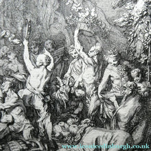 Load image into Gallery viewer, Original Antique FRENCH Etching by Claude Gillot (1673 - 1722). The Feast of the Bacchus
