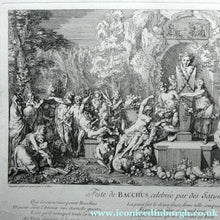 Load image into Gallery viewer, Original Antique FRENCH Etching by Claude Gillot (1673 - 1722). The Feast of the Bacchus
