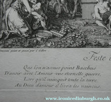 Load image into Gallery viewer, Original Antique FRENCH Etching by Claude Gillot (1673 - 1722). The Feast of the Bacchus
