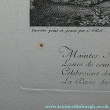 Load image into Gallery viewer, Original Antique FRENCH Etching by Claude Gillot (1673 - 1722). The Feast of the Diana

