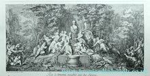 Load image into Gallery viewer, Original Antique FRENCH Etching by Claude Gillot (1673 - 1722). The Feast of the Diana
