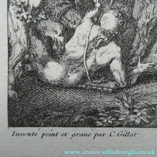Load image into Gallery viewer, Original Antique FRENCH Etching by Claude Gillot (1673 - 1722). The Feast of the Diana
