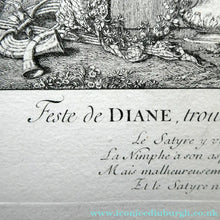 Load image into Gallery viewer, Original Antique FRENCH Etching by Claude Gillot (1673 - 1722). The Feast of the Diana
