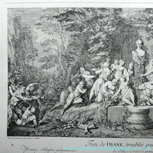 Load image into Gallery viewer, Original Antique FRENCH Etching by Claude Gillot (1673 - 1722). The Feast of the Diana
