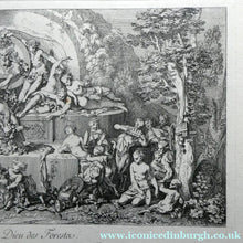 Load image into Gallery viewer, Original Antique Etching by Claude Gillot (1673 - 1722). The Feast of the Faun Media 1 of 15
