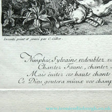 Load image into Gallery viewer, Original Antique Etching by Claude Gillot (1673 - 1722). The Feast of the Faun Media 1 of 15
